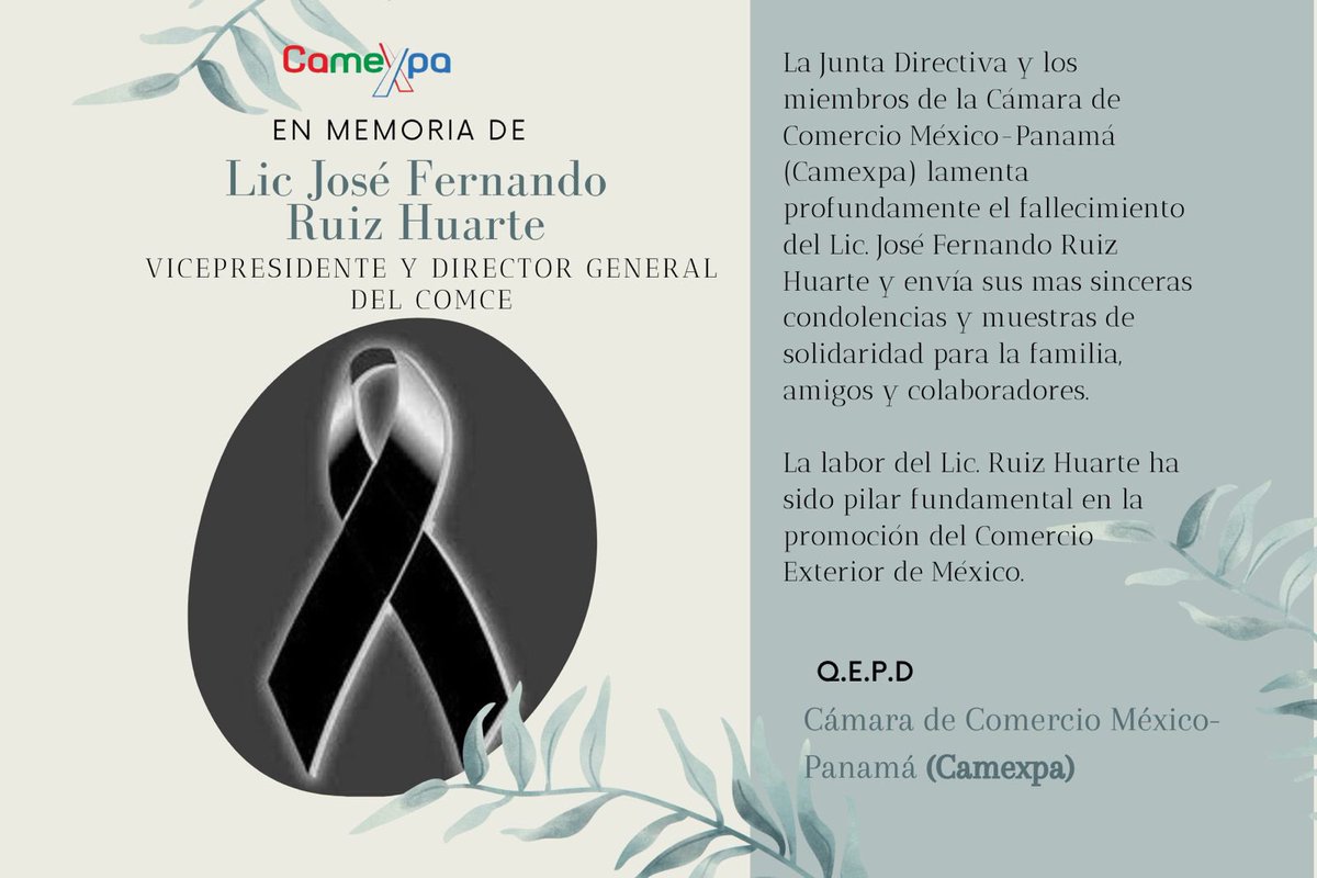 Lamentamos irreparable pérdida🙏🏽 <a href="/ComceOficial/">COMCE</a>