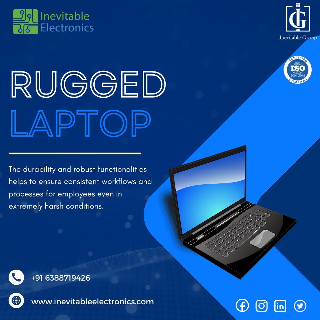 We Provide you superior break-proof laptops for the challenging works 
.
.
.
#inevitableelectronics #ruggedlaptop #laptop  #smart #tablet #tech #products #technology #inevitable #inevitableelectronics