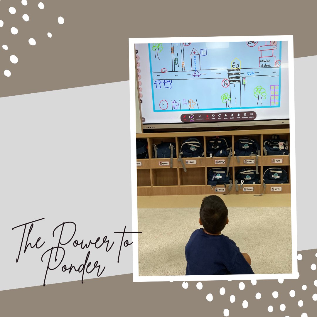 He is just taking a minute to quietly ponder the group plans before he jumps into the next steps. There is a lot we can learn from four year olds! #SWSCurious #JoyfulLearning #Balanced @StellarWSchool