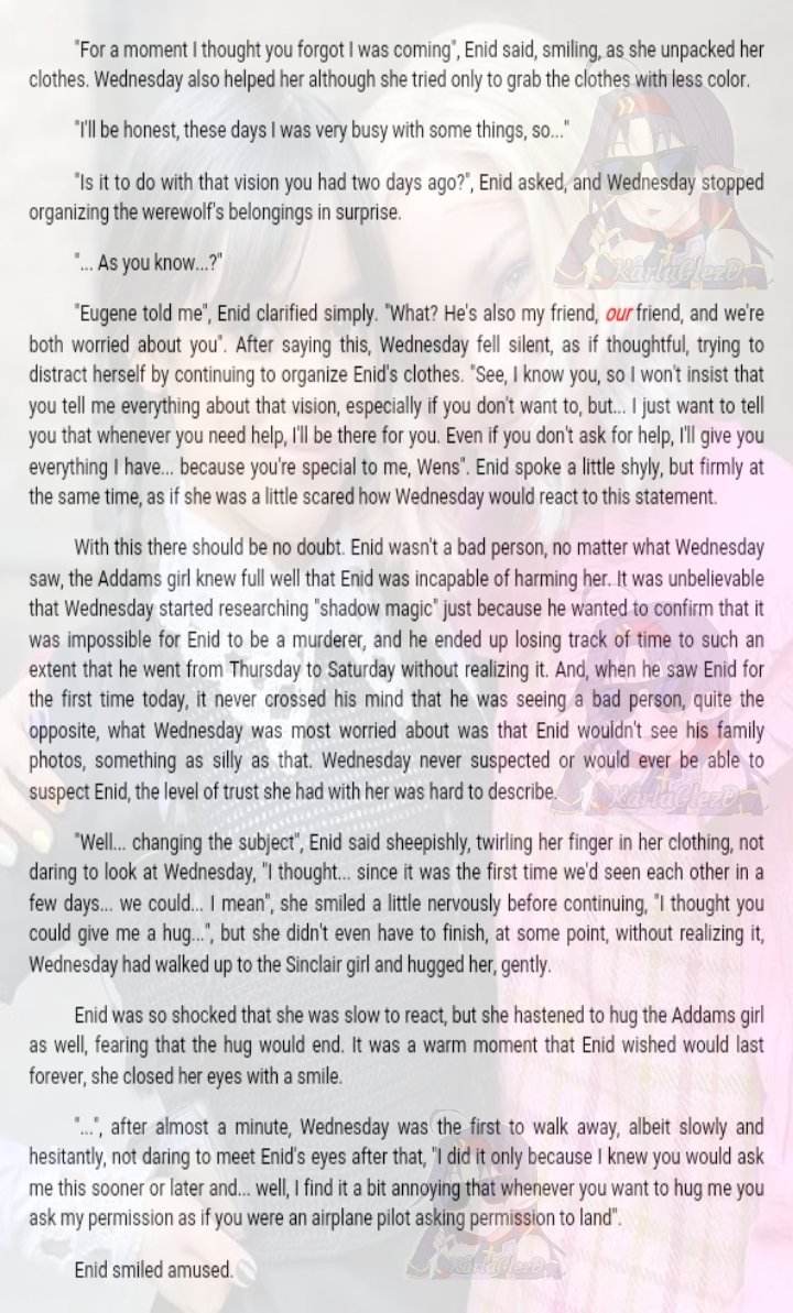 KarlaGlezD's tweet photo. excerpt in english and spanish
first chapter only in Spanish
#wenclair #wednesdayaddams #goodyaddams #AddamsxSinclair #SinclairxAddams #enidsinclair #badleysinclair
Link: https://t.co/foSAaPIKgj https://t.co/S4msGJlieS