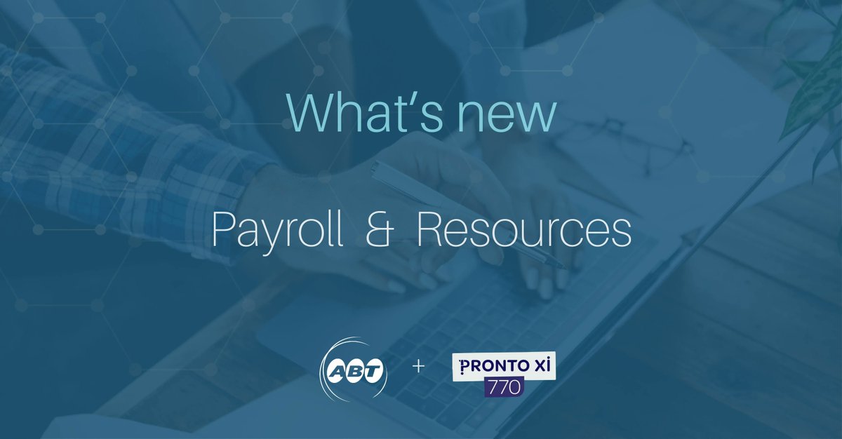 ABT_Group_'s tweet photo. What's new:
Say goodbye to manual payroll calculations and paperwork with the new Pronto Xi 770 Payroll. Manage multiple pay frequencies, set up leave entitlements, and calculate income tax with ease! #PayrollSolution #IncomeTax #ERPsolution

Learn more: https://t.co/hPQQdtmssn https://t.co/fNzLzYLXhy