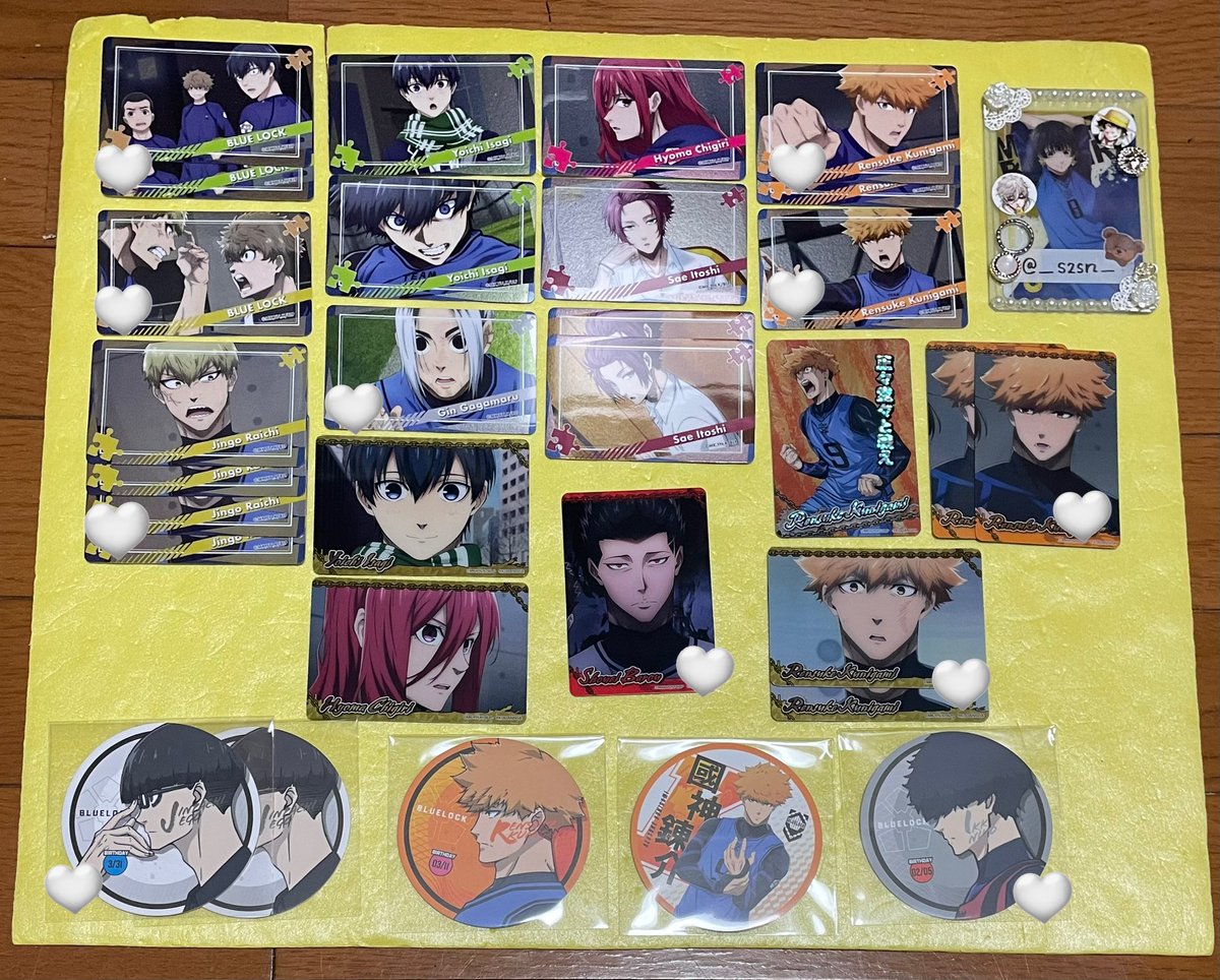 __s2sn__'s tweet photo. ブルーロック コレクターズカード トレーディング セリア メタリックカード コースター 交換

求】画像2枚目 or ウエハース蜂楽、凪

譲】画像ご確認ください。

🤍は👑蜂楽と交換でしたら2:1の比較違い可。
お気軽にお声掛けください。

#Sの交換 https://t.co/nJZ4OE12lu