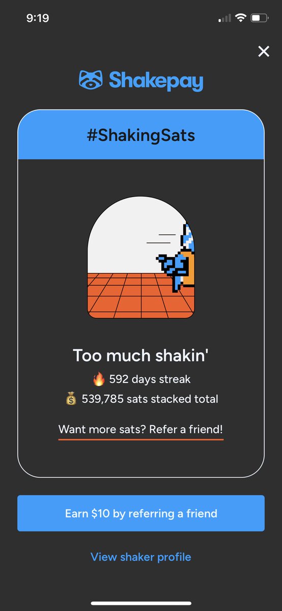 QueenBeeast's tweet photo. @shakepay I’m almost at 600! https://t.co/VD4wgJjubo
