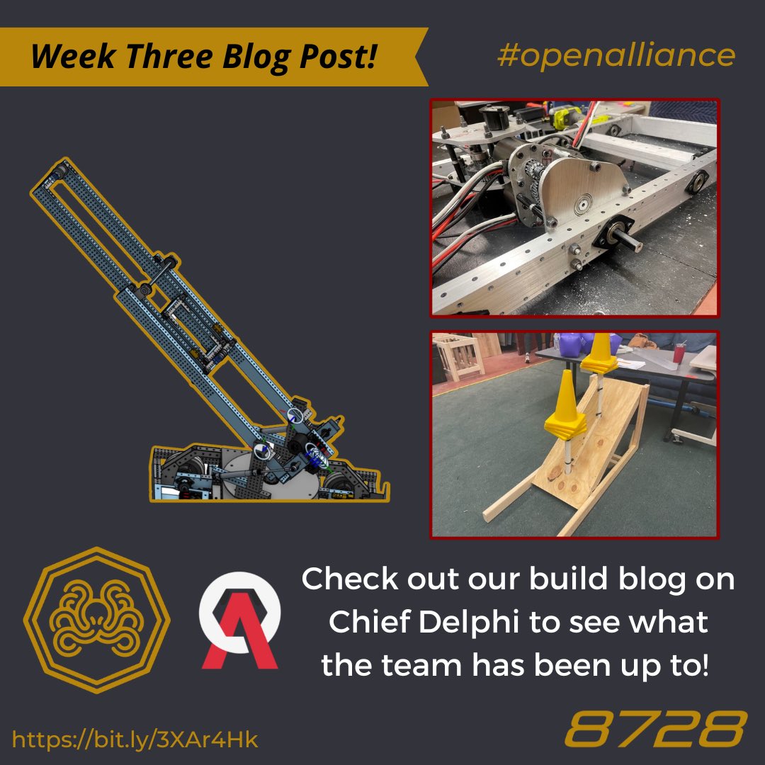 troyargonauts's tweet photo. We’re on a roll! Check our build blog on Chief Delphi to see what the Argonauts have been up to this week.
#omgrobots #firstinmichigan #STEM #steam #morethanrobots #openalliance #buildblog #frc #robotics https://t.co/B9JC8eSyxQ