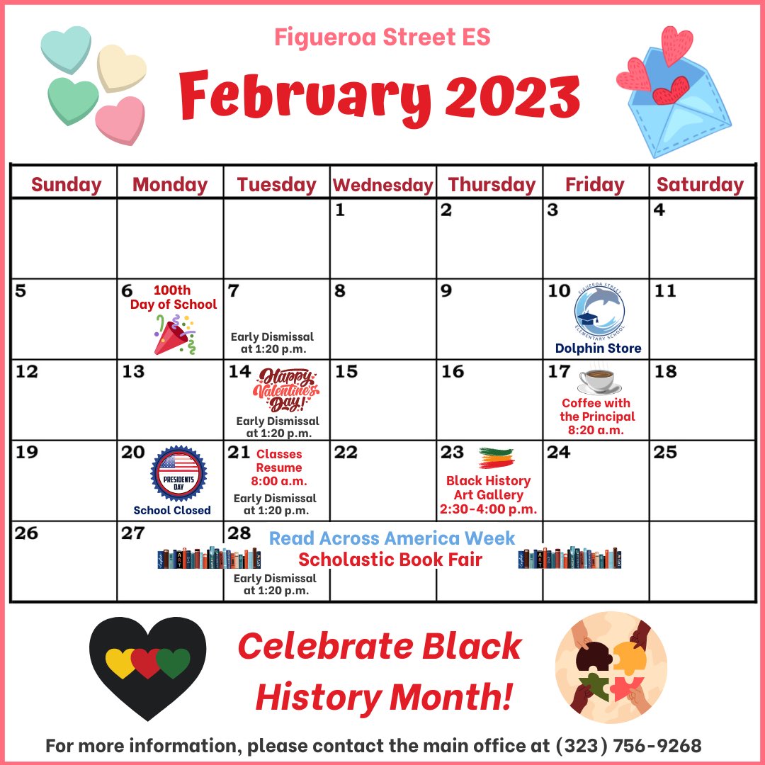 FigDolphins's tweet photo. 🐬Hello Figueroa Families🐬! Just a reminder of upcoming events this month! 🏫💗📚👩🏽‍🎨🎨🖼️

🐬¡Hola Familias de la Escuela Figueroa🐬! ¡Un recordatorio de los próximos eventos de este mes!🏫💗📚👩🏽‍🎨🎨🖼️ https://t.co/6O9nbIywpC