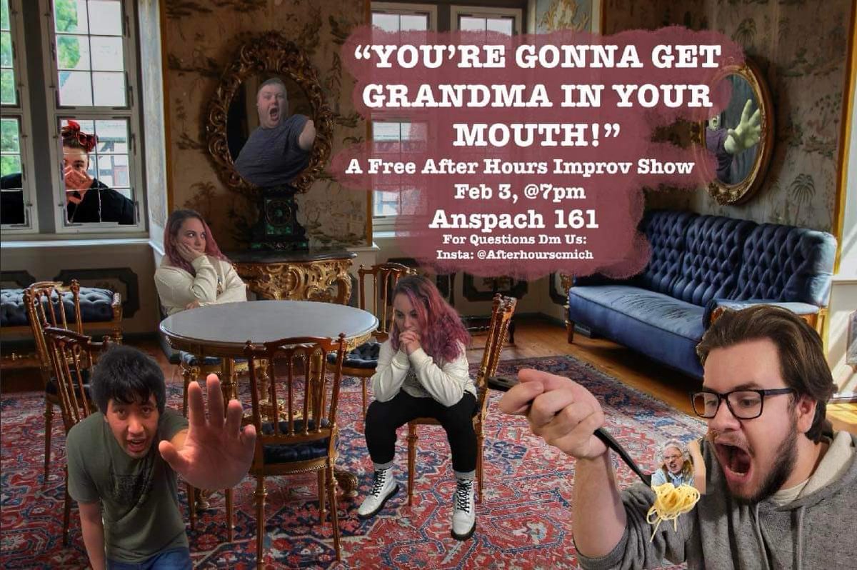 AfterHoursCMich's tweet photo. FIRST SHOW OF THE SEMESTER!!! This Friday at 7pm! Join us for a lot of laughs 🎉 https://t.co/yGZym6Nbsa