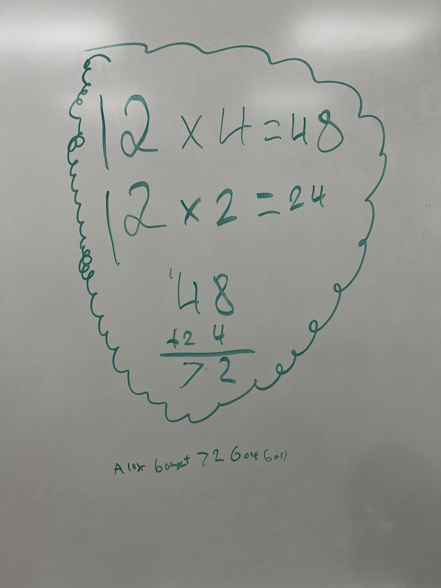Delmi16's tweet photo. So proud of my students two different ways with the same answer 🙌 💕. #3rdgrade 🔥 https://t.co/j8buRUd3cd
