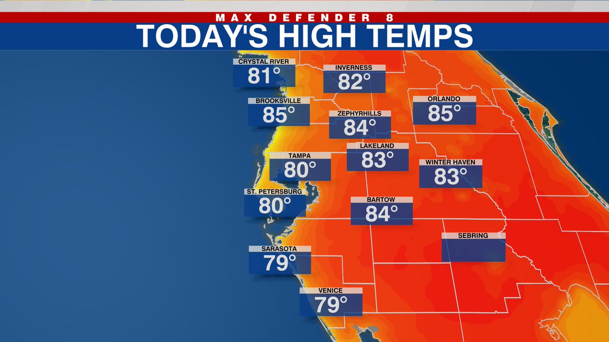 Leigh Spann on Twitter "These were today's high temperatures across