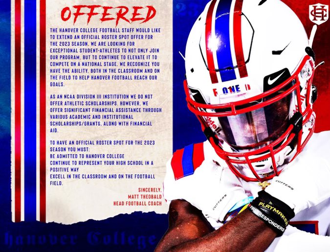 After a great talk with coach <a href="/ChaseBurton02/">Chase Burton</a> I’m grateful to receive an offer from Hanover College! <a href="/PatriotRecruits/">Northside Patriots FB Recruiting</a> <a href="/HanoverFTBL/">Hanover Football</a>  <a href="/Coach_AO/">Andrew Oropeza</a>