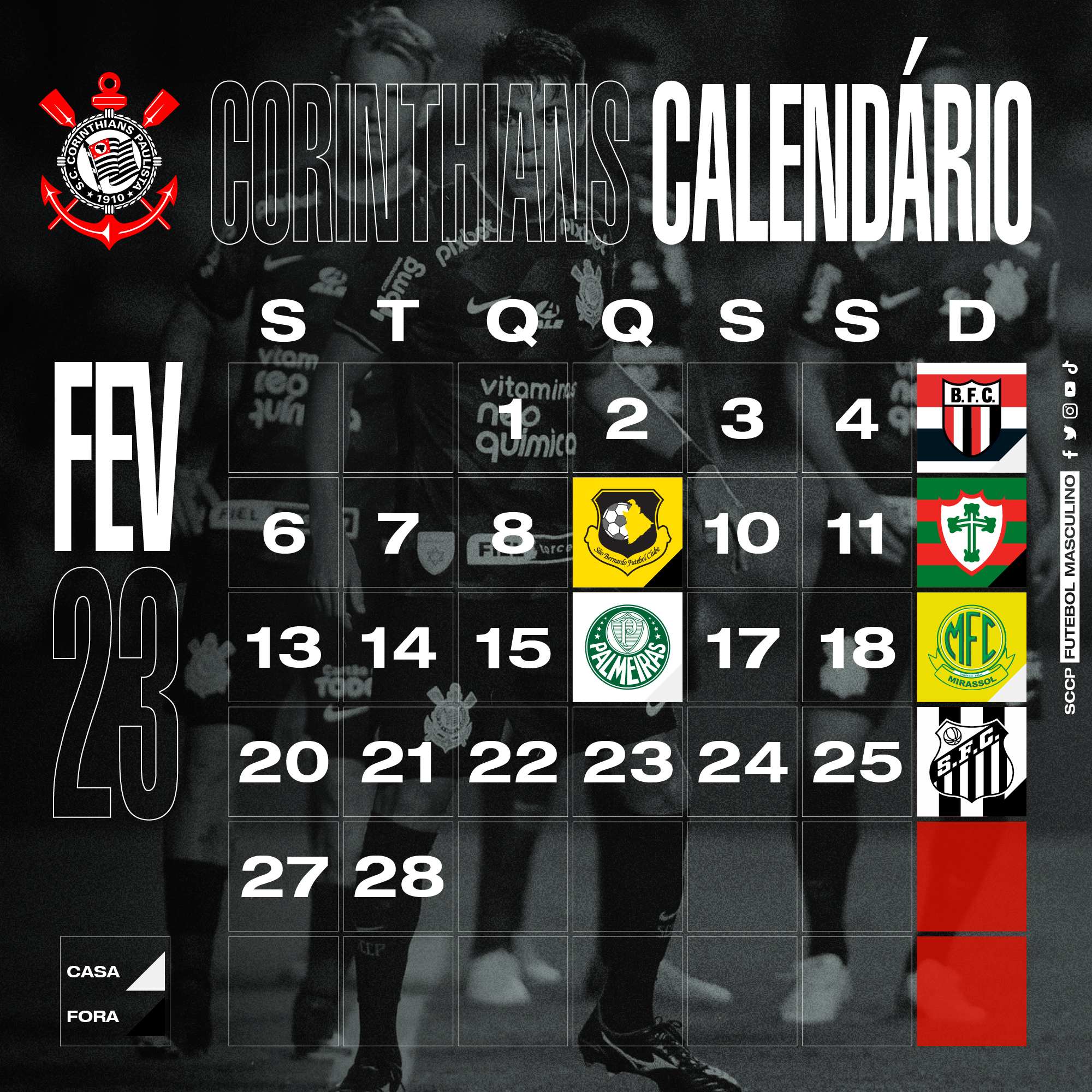 Calendário do Corinthians 2023 - ESPN (BR)