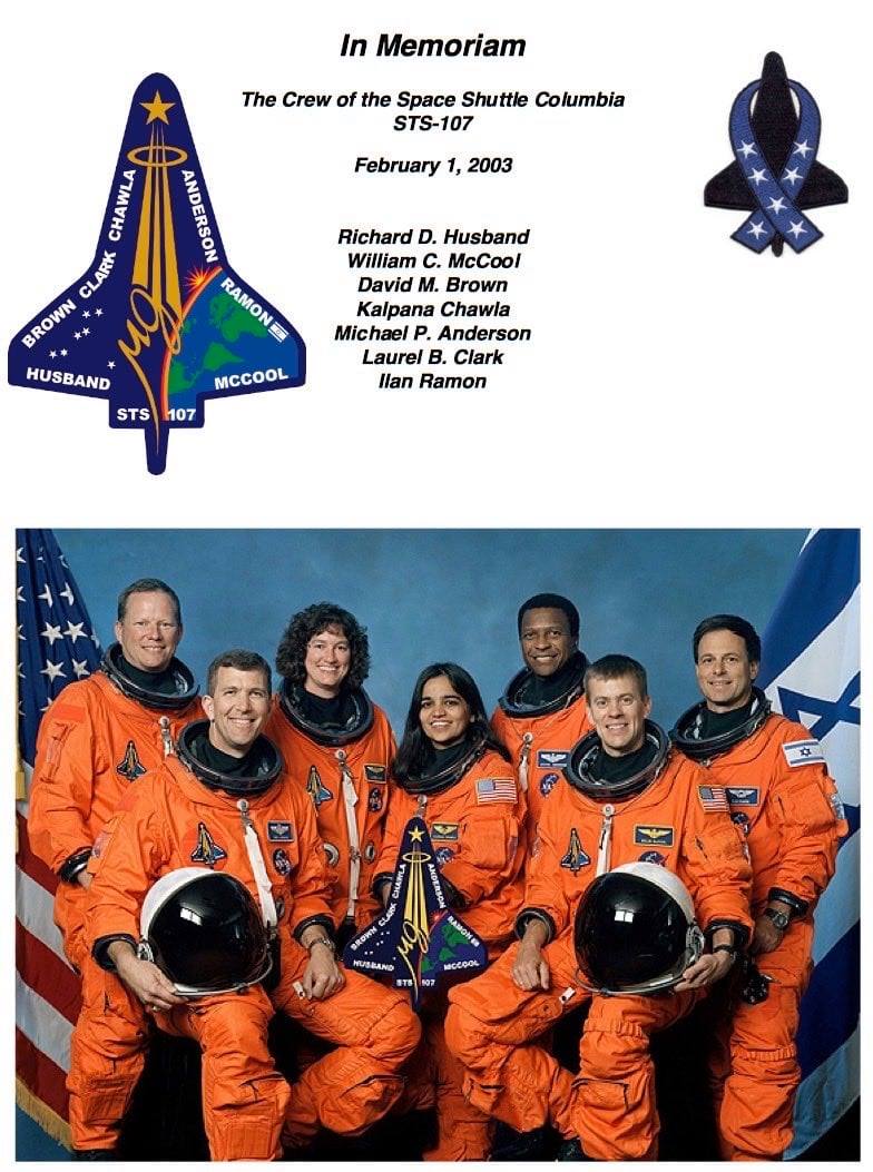 ShuttleAlmanac's tweet photo. In Memoriam. OTD - 2003 (a date NASA wont memorialise as they do it a week early every year for convenience). https://t.co/9KYjfVnWPN
