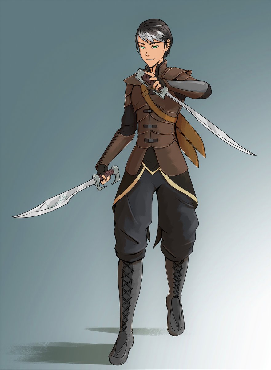 LeBeauviolette's tweet image. Alisander for @JandoCommando , Rhys for @EvanMaraist and @FighterFlowey 's OC. May their OCs have successful campaigns #dndart #dnd #DnDcharacter