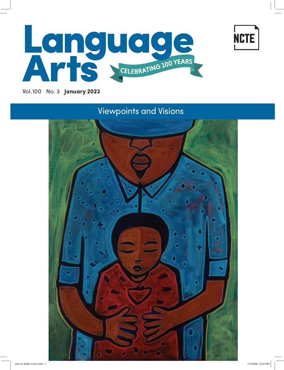The January 2023 issue is out! The cover features the painting "Papa" from artist and educator Jose Ramirez. More of his work can be found at ramirezart.com
. 
The full issue can be read here: library.ncte.org/journals/la/is…