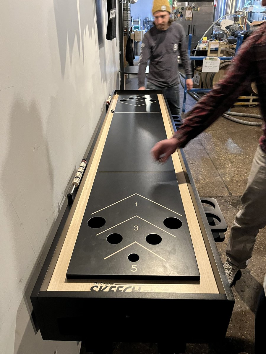 diddyRoses's tweet photo. Nothing like taking a possible 7 of 10 points from two matches in the inaugural Skeech League @1840BrewingCo with @mbw3353 - if anyone likes shuffleboard, ski ball, or the like - you need to try this game #Skeech https://t.co/yJbE8XYHJa