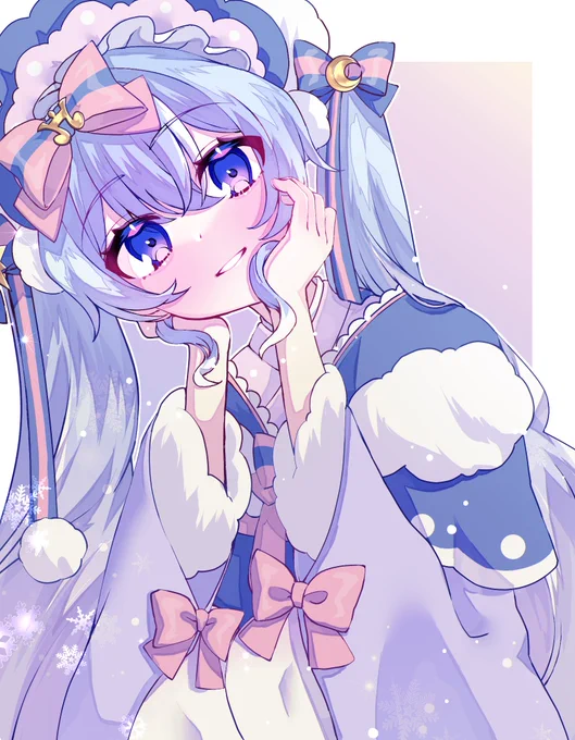ピアプクロウですホー!今日もピアプロに投稿された作品を紹介していくホー☆らしゅさんの雪ミクさん!ニコッとこちらに微笑みかける姿がとってもカワ(・∀・)イイ!!ホー…!【】 #piapro #雪ミク 