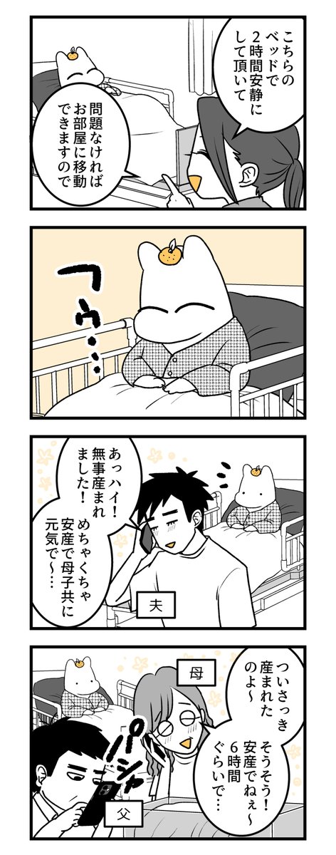 🍊🍊🍊ポンコツぽんかん育児録🍊🍊🍊
お産入院編1(1/2)
#産後 #妊娠 #出産 #育児 #漫画が読めるハッシュタグ 