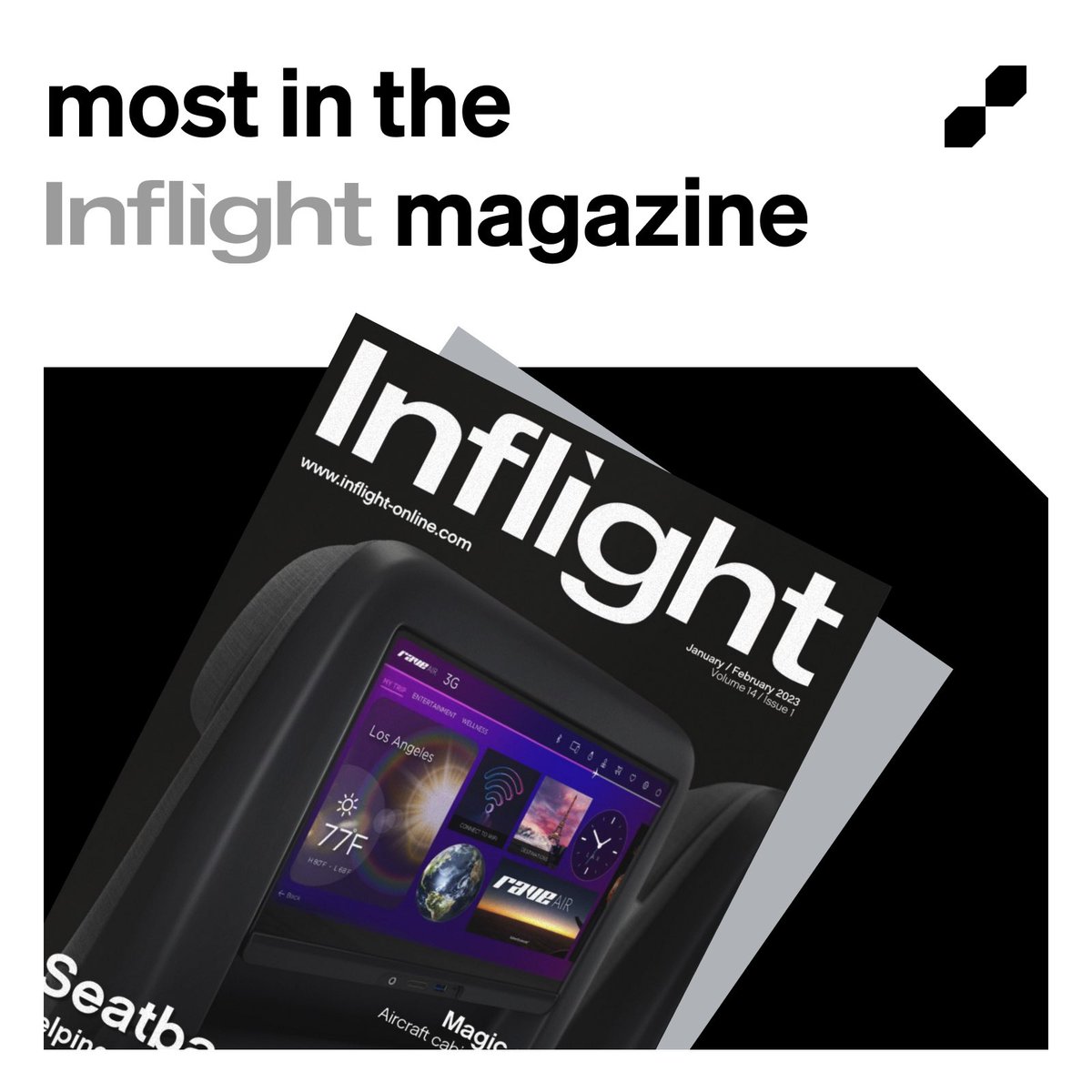 The new edition of Inflight Magazine is out featuring MOST. Page 44 for the article. 
 
inflight-online.com/mags/SmFuL0ZlY…