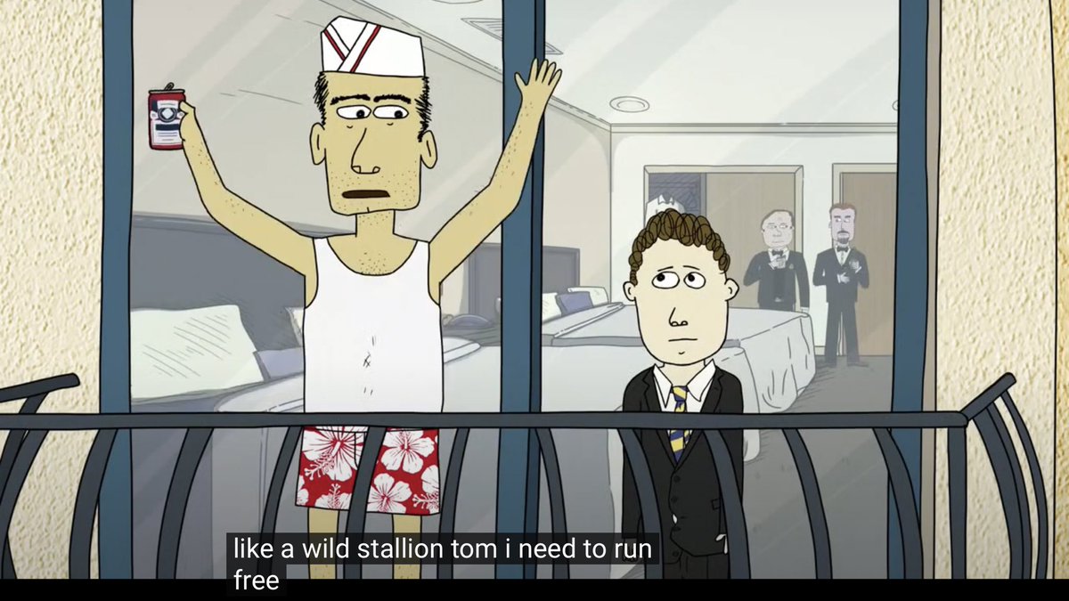 @stevedildarian Yes! Is the wild stallion still running free? Find out in season 2 of Ten Year Old Tom! #DavidDuchovny
