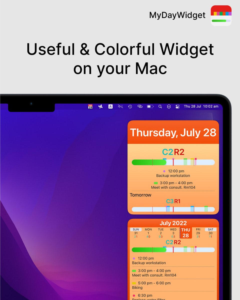 MyDayWidget's tweet photo. MyDayWidget - a widget for your calendars and reminders in auspicious color of the day. Available on macOS &amp; iOS ❗️

Try it today on the App Store - https://t.co/G6QEtoX7T6

#macWidget #macOS #MacBook #MBP #NotificationCenter #iosdev https://t.co/27xr2uEg19