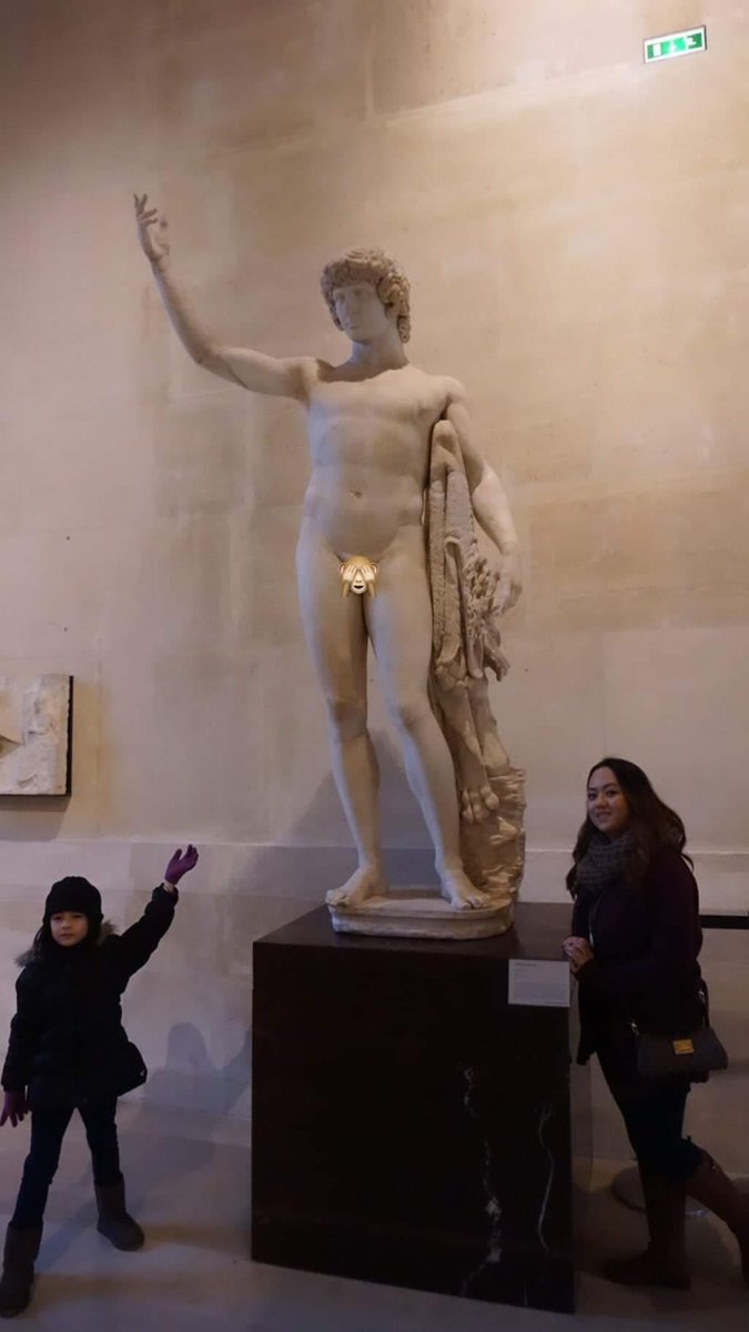 Google photo memory showing up at the right time lol. That one time at the Louvre in Paris we learned about the body parts 😆 #TheParentTest #childled #consciousparenting