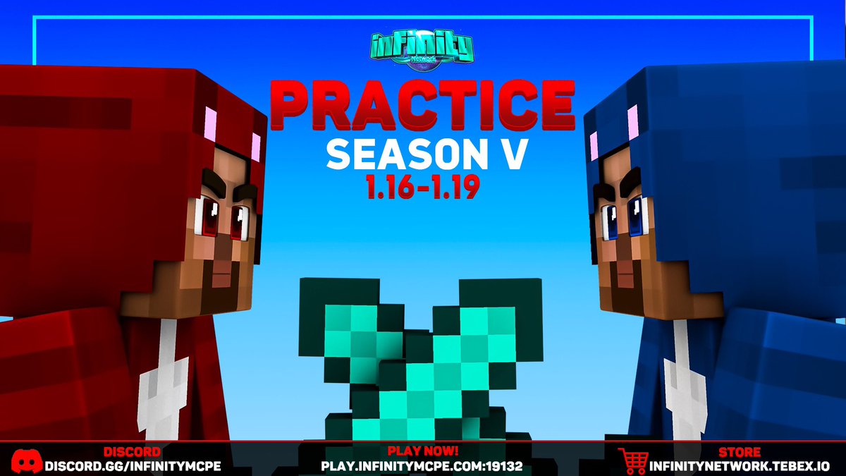 InfinityHCF's tweet image. PRACTICE | SEASON V [BETA]

Esta semana estará abierta la BETA para todos de nuestro nuevo PRACTICE, todo fue renovado incluso el core es nuevo y tiene muchas modalidades que les encantará entre BuildUHC y HCF TeamFights, Los vemos allá!
Sneak Peak: youtu.be/QAeQW6NyXuU
