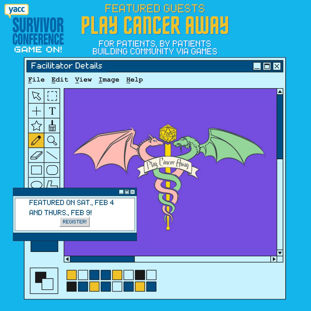 YACC (@yacancercanada) on Twitter photo 💥Survivor Conference 2023: Game On facilitator announcement💥
Join the fantastic team from <a href="/PlayCancerAway/">Play Cancer Away</a> on February 4 & 9 for two evenings of virtual fun, including your favourite games like JackBox and Among Us.
Register and learn more: pheedloop.com/YACCSurvivorCo…
#YACCSC23 💥Survivor Conference 2023: Game On facilitator announcement💥
Join the fantastic team from <a href="/PlayCancerAway/">Play Cancer Away</a> on February 4 & 9 for two evenings of virtual fun, including your favourite games like JackBox and Among Us.
Register and learn more: pheedloop.com/YACCSurvivorCo…
#YACCSC23