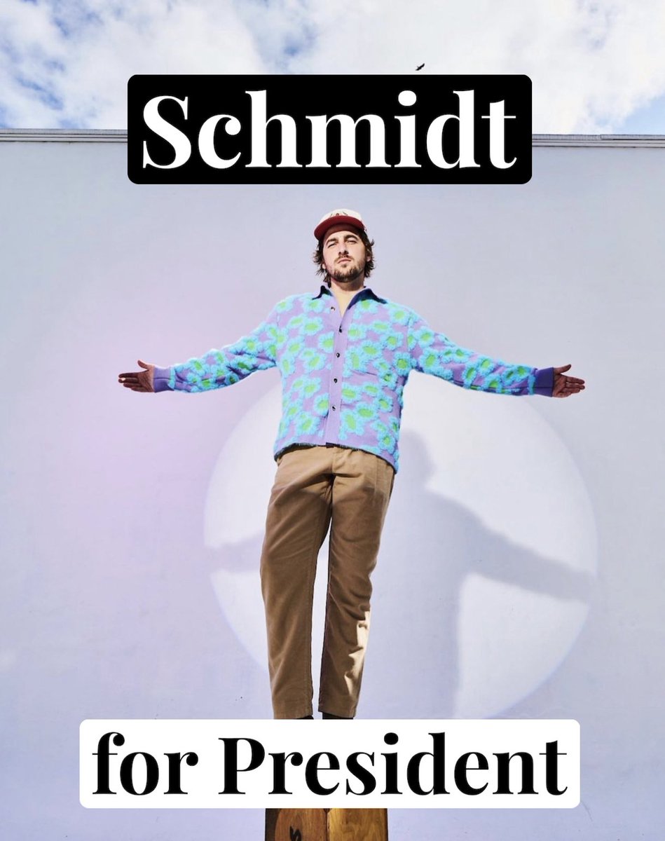 I know who I’m voting for!! #Schmidt4President <a href="/HeffronDrive/">Kendall Schmidt</a>