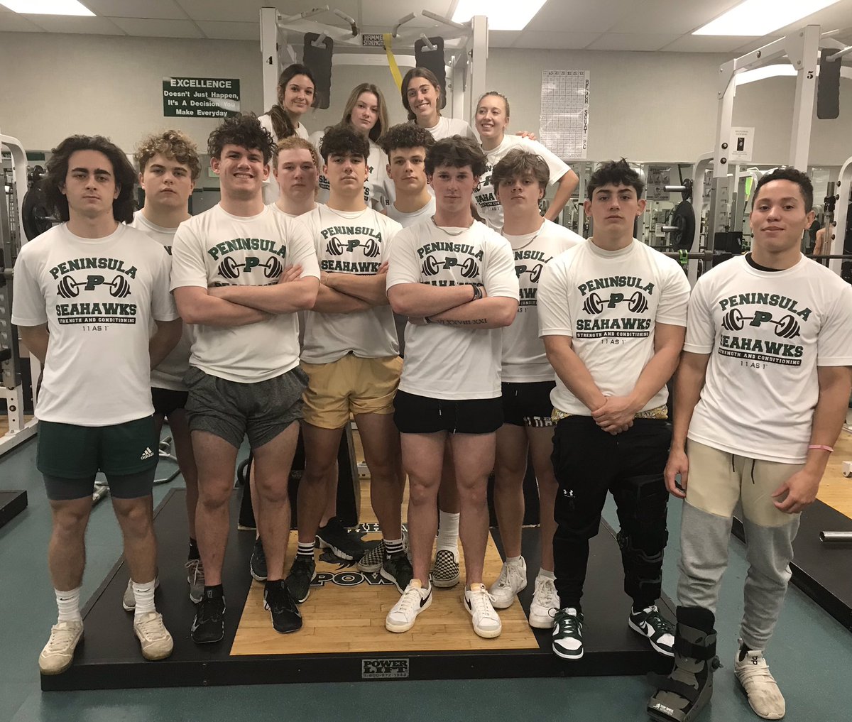 As we move into the spring semester we have to recognize the leadership and hard work these seniors have put forth building the Athletic Performance training culture!  #Awesome. #ConsistencyCounts
#EmbracingtheProcess. #LeadershipThroughExample. #PeninsulaProud