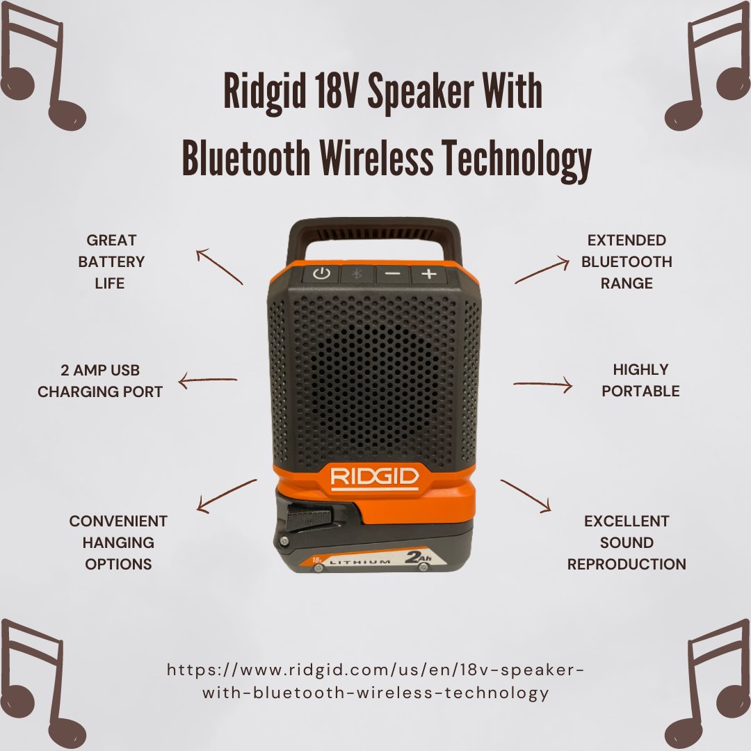 If you're looking for a portable and powerful audio source in your workshop, I highly recommend the Ridgid 18V Cordless Bluetooth Speaker.  <a href="/RIDGIDtoday/">RIDGID</a>  aconcordcarpenter.com/ridgid-18v-cor…