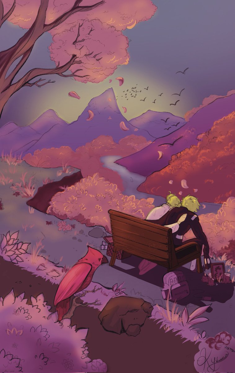 LotusByNight1's tweet photo. My second piece for the @TroubleMakersBB bang! This pieced is based off of a fic written by the lovely Mod Bacon! 

It's been a pleasure working with you, and everyone should definitely check out their fic about grief and healing! Link to be posted ASAP. https://t.co/V7YXgXeGJI