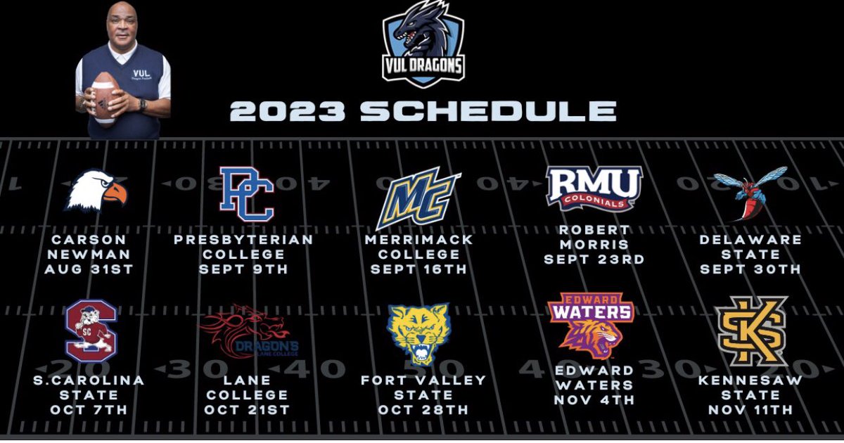 Dragon football schedule for 2023