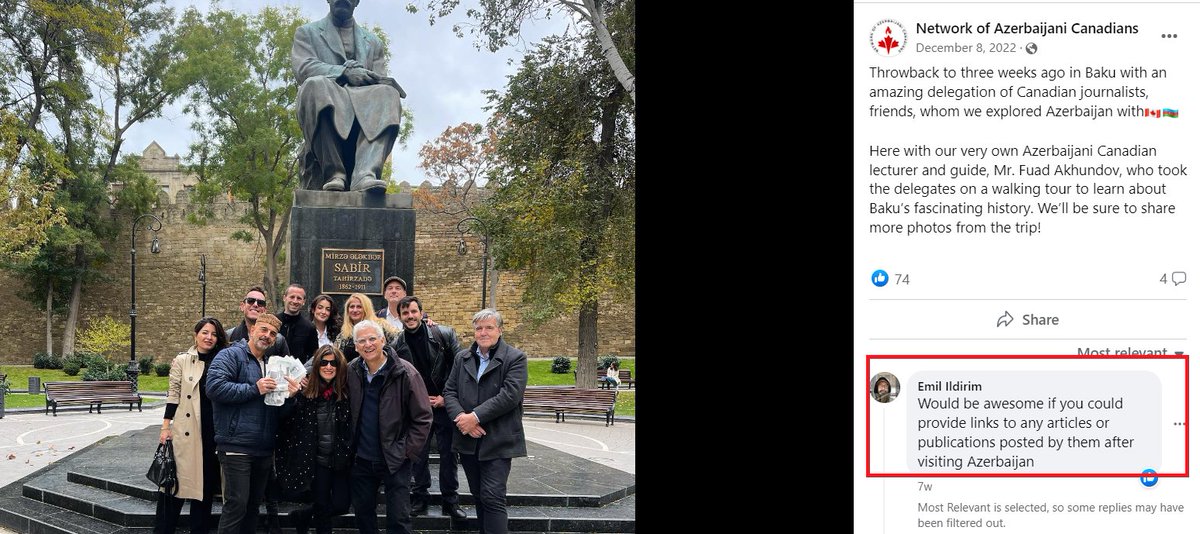 Lily__Ray's tweet photo. @TheTorontoSun,
R u aware that @davegordonwrite @adamzivo & others took a paid trip to #Azerbaijan?
Let me make it clear: @azcanet corrupts journalists to write articles supporting 🇦🇿
@AdrienneBatra pls do NOT support caviar journalism.
#ArtsakhBlockade is a humanitarian crisis! https://t.co/DhY5I8MxfL