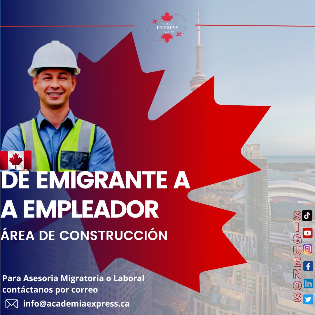 IncAcademia's tweet photo. Muchos emigrantes ya establecidos de forma legal estan empezando su propio negocio, si te gustaria emigrar a Canadá, contáctanos al correo: info@academiaexpress.ca  
#canada #workpermit #toronto #business #india #workpermitcanada #ontario #latinosencanada https://t.co/y0t7fTDP7k