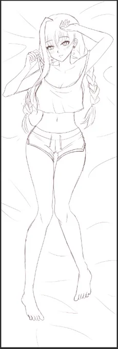 In/Spectre Dakimakura (Yuki Onna)  Side B

#雪女 
#虚構推理 
#InSpectre  
#yukionna 