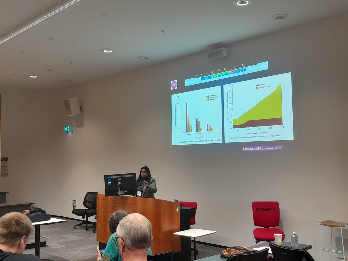 iLEAPS_ECSN's tweet photo. @pallavienviron1 giving her talk on ozone deposition on indoor plants at the #iLEAPS-OzFlux2023 conference today.
@SAMEECSN_iLEAPS https://t.co/gcsNYZ8cXG