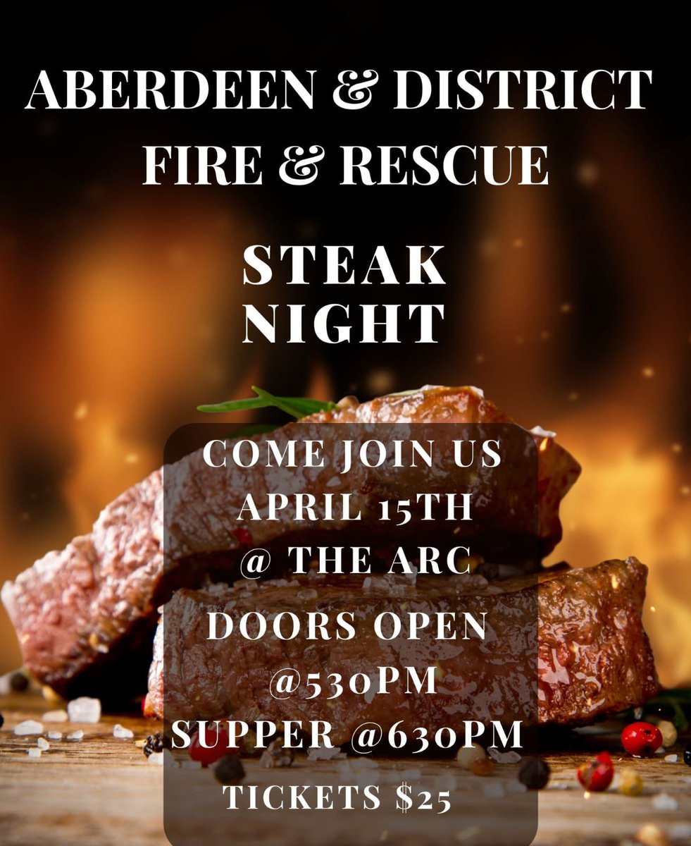 We are finally doing it again and looking forward to it so much!!!!! Get a hold of any FF for tickets. We can’t wait to see everyone!!🥩🥩🧑🏼‍🚒🚒🎉