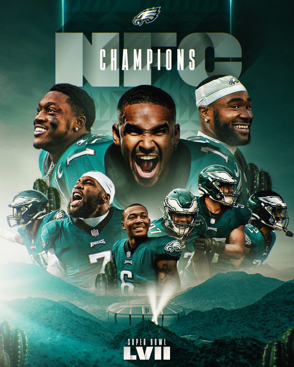 AFC/NFC champion graphics for @nfl. Should be a fun one in Arizona 🌵 #SBLVII