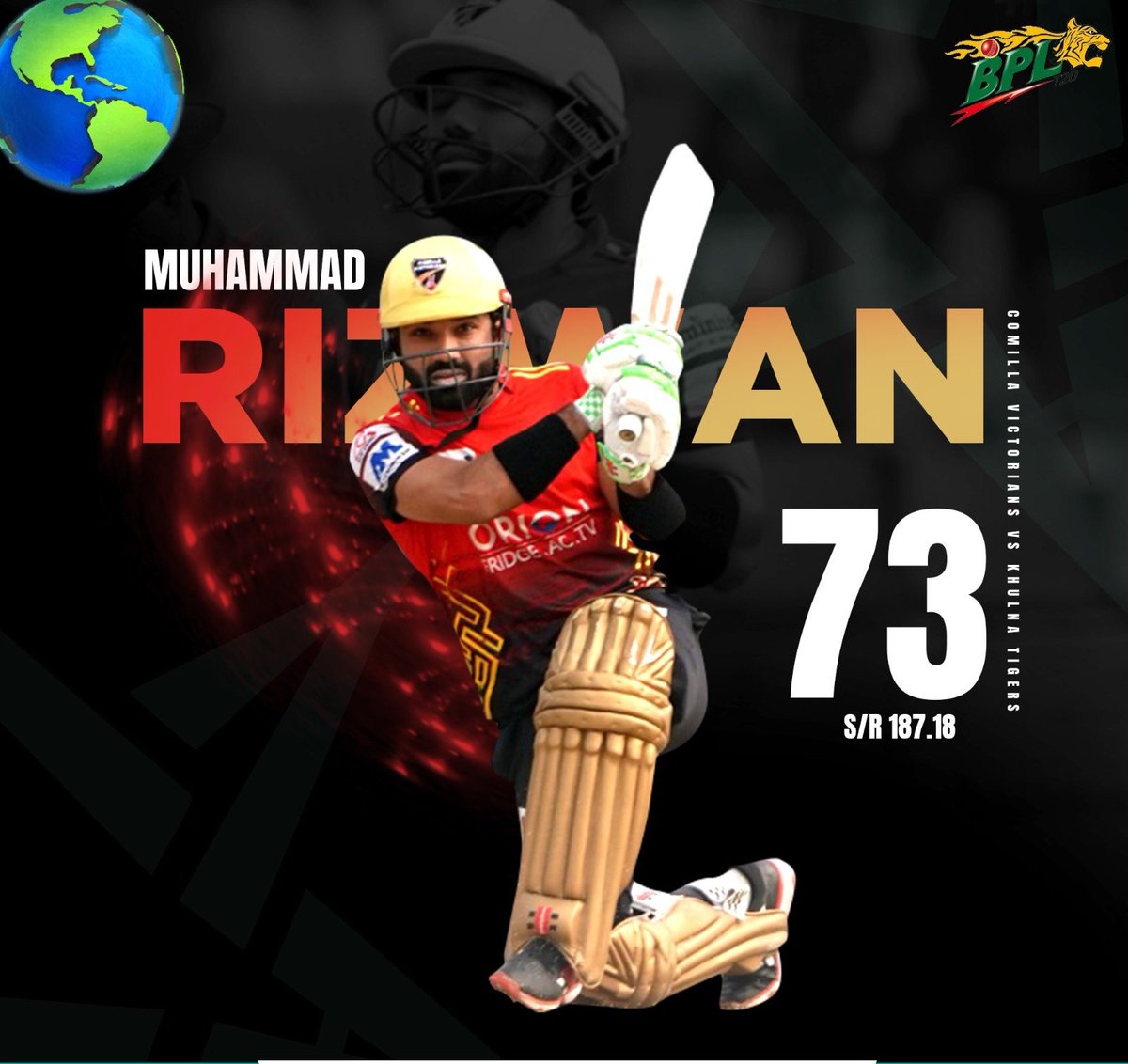 7️⃣3️⃣ runs
4️⃣ sixes & 8️⃣ fours
1️⃣8️⃣7️⃣.1️⃣7️⃣ SR 🔥

@iMRizwanPak was at his best, 𝐨𝐧𝐜𝐞 𝐚𝐠𝐚𝐢𝐧, in a 200+ runs chase.

This was his 3️⃣rd fifty of this year's #BPL

#MoreThanAthletes #RiseAndRise