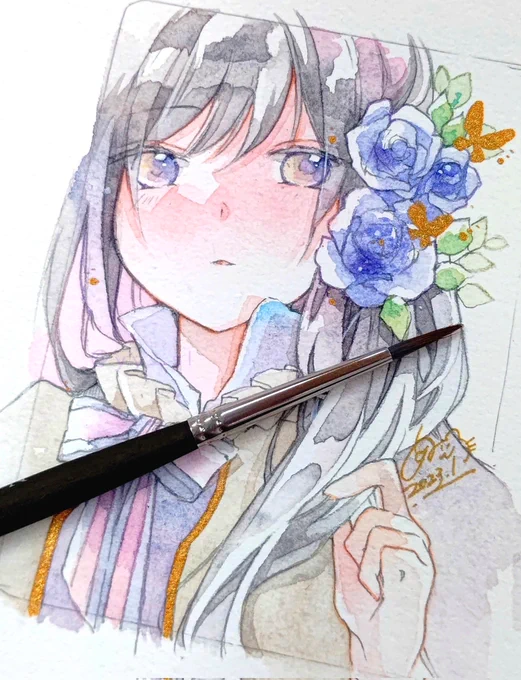 【お知らせ】さくさんの個展「色と温度」にて、新作2点とポストカードを展示販売させて頂きますさくさんの優しい世界の片隅に加えて頂けて大変光栄です。宮崎の方、ぜひさくさんの世界を楽しんで下されば幸いです…!よろしくお願いいたします  
