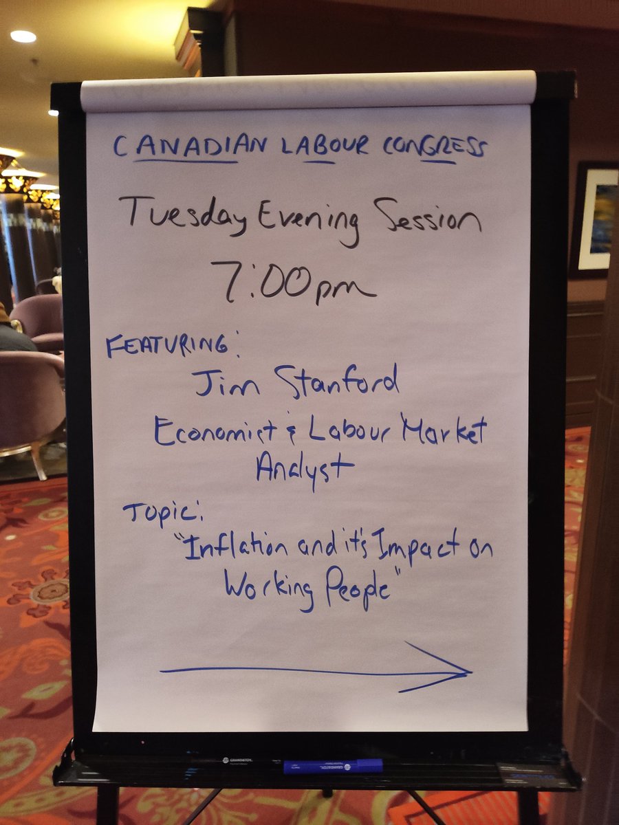 JimboStanford's tweet image. Presentation #3 today at @CanadianLabour Winter School at Harrison. Heavy topic for an after-dinner talk! But the labour movement needs its own narrative, so people know what's happening, who is profiting from it -- and how to protect workers through the tough times ahead.