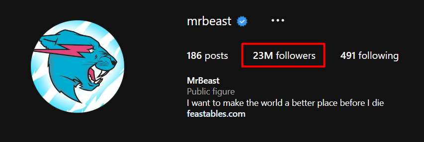 MrBeast Statistics on X: MrBeast's Instagram is BLOWING UP 🔥 The