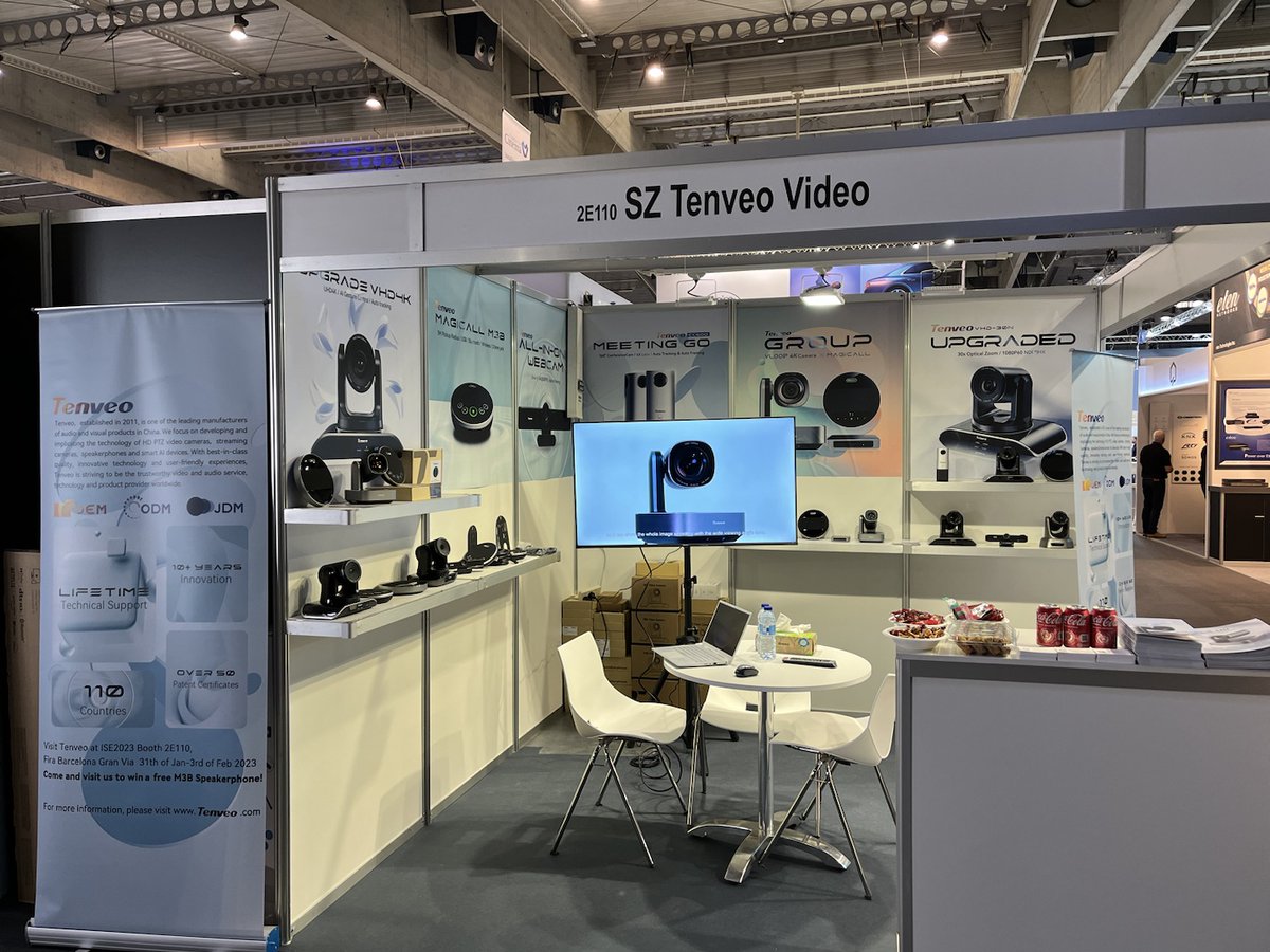 TenveoCamera's tweet photo. โ Day 1 at ISE 2023 Barcelona. Don't forget to stop by our booth 2E110
๐ We can't wait to show you our cameras and spekaerphones for meeting rooms. You are the most welcome to join us!
#tenveo #videoconferencing #speakerphone #meeting #ise #av #ise2023 #videoconferencecamera https://t.co/lS1ywgvb0y