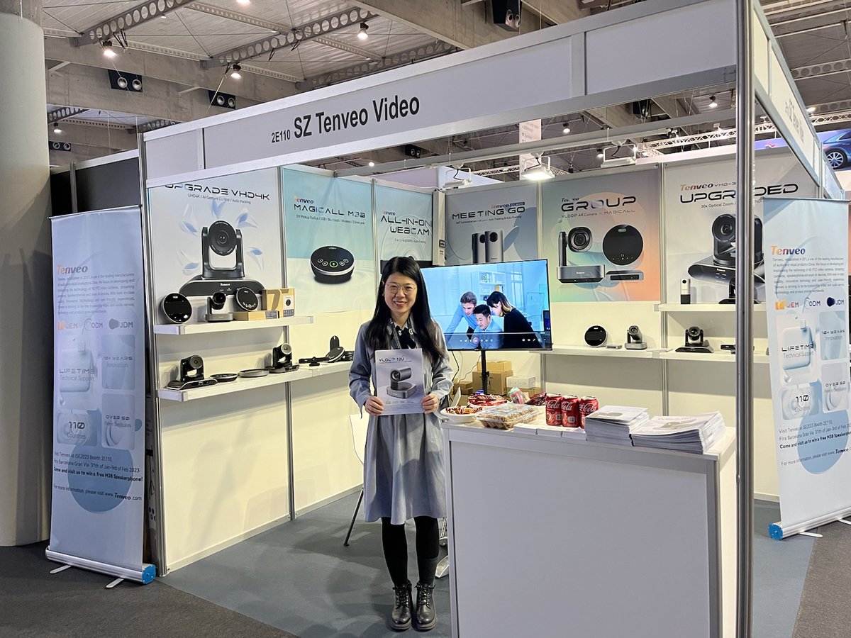 TenveoCamera's tweet photo. โ Day 1 at ISE 2023 Barcelona. Don't forget to stop by our booth 2E110
๐ We can't wait to show you our cameras and spekaerphones for meeting rooms. You are the most welcome to join us!
#tenveo #videoconferencing #speakerphone #meeting #ise #av #ise2023 #videoconferencecamera https://t.co/lS1ywgvb0y