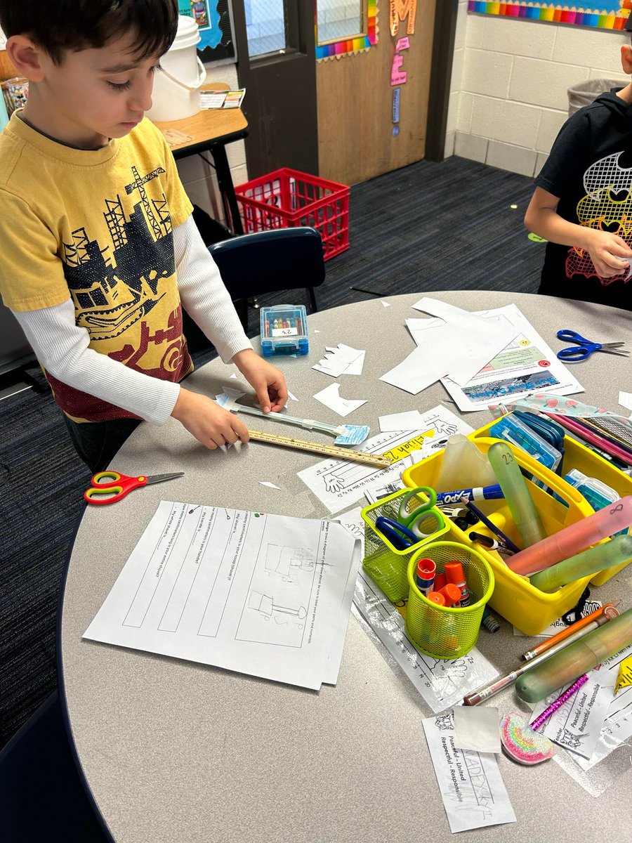 First Grade took on the Snow Shovel Solution STEM Challenge. They used the engineering design process and new measurement knowledge to create a solution. Thank you <a href="/NicoleSandine/">Mrs. Sandine</a> for guiding us through the process! #TogetherWeCan #MarkTwainD63