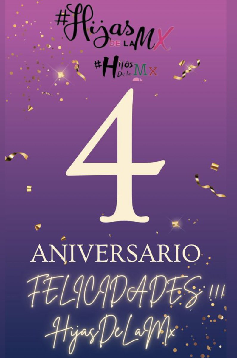 edusax79's tweet image. 4 años de alzar la voz, de luchar incansablemente por un México mejor para todos, de formar ciudadanos y de hacer grandes amigos. Muchas felicidades por estos primeros 4 años @HijasHijosMx #HijasDeLaMx #HijosDeLaMx #HijasDeLaMxUSA 

¡Gracias por tanto!