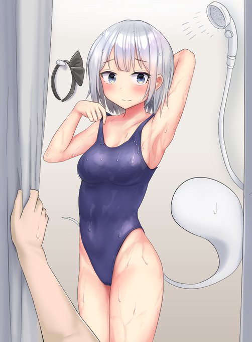 シャワー中スク水妖夢ちゃん 