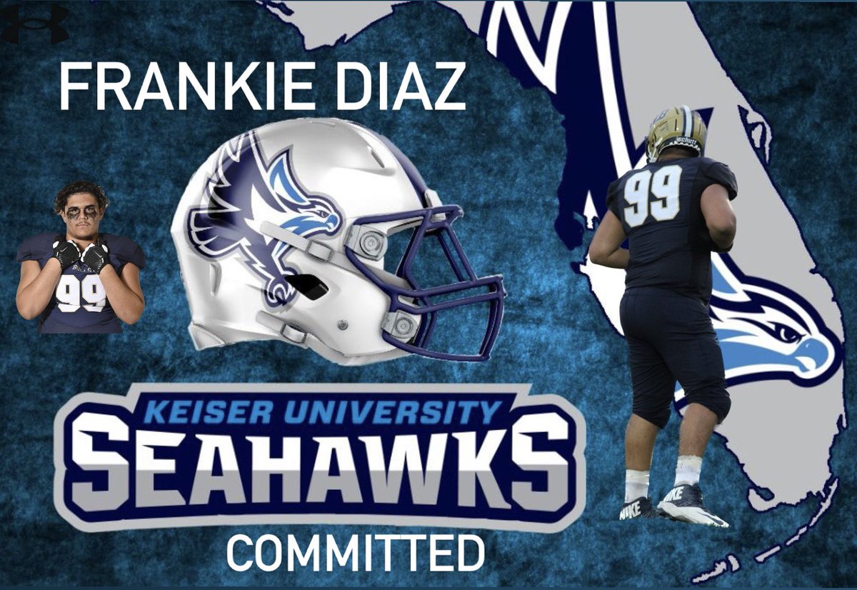FrankieD1az99's tweet photo. I’m  extremely excited to say I will be continuing my athletic and academic career at Keiser University. I would like to thank my family, coaches, and everyone else that helped me get this far! Special thanks to my uncle Andy for being my #1 fan 💙 #Seahawknation ⚪️🔵 https://t.co/LBOdbMkCMu