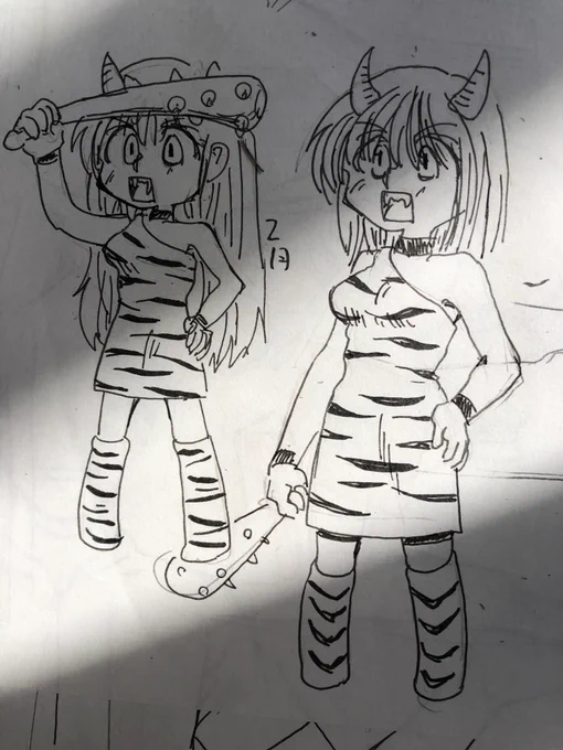 もう少しマシになったけどスカート丈と右腕が長過ぎた二月の落書き 