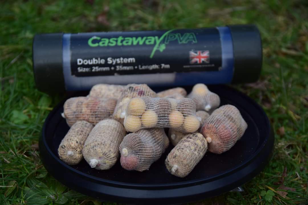 The Castaway PVA mesh.. so versatile it will put out whatever you, without fear of laddering or falling apart.
Boilies, chops, stick mix, groundbait...no problem!
castaway-pva.co.uk
#castawaypva #buybritish #buythebestpva