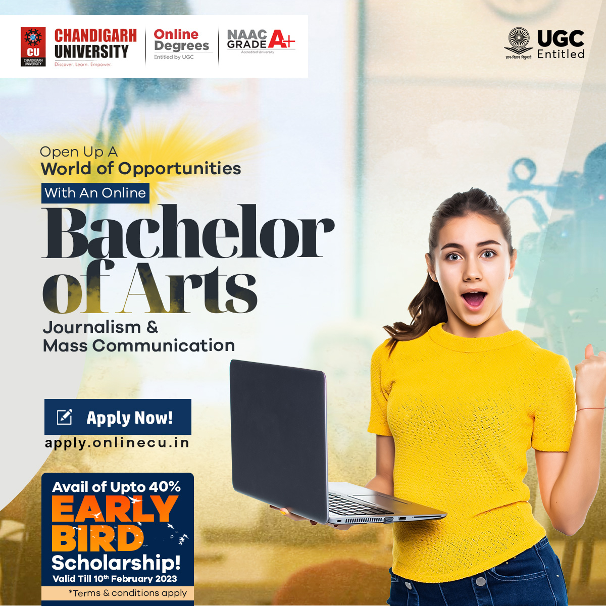 CULearnOnline's tweet image. Admissions Open! Apply Now!
apply.onlinecu.in/?type=twitter

#ChandigarhUniversity #onlinelearning #onlinelearningcourse #education #chandigarh #student #learning #students